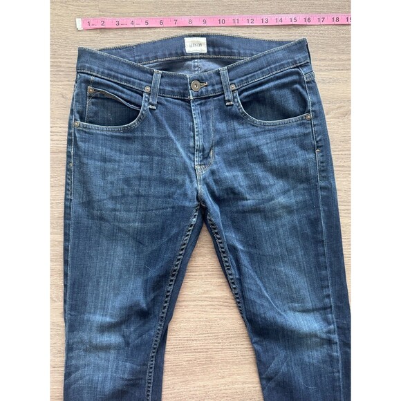 Hudson Jeans Men 31x30 Blake Slim Straight Cotton Blue Zip Fly - Picture 9 of 11